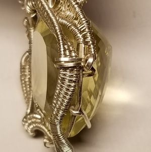 Citrine 72.53cts in .999 silver